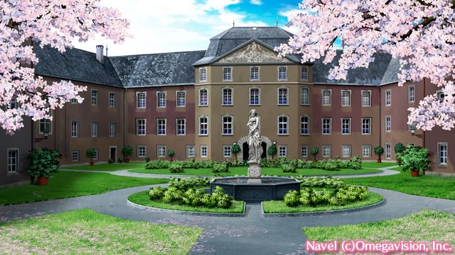 月光下的学院建筑